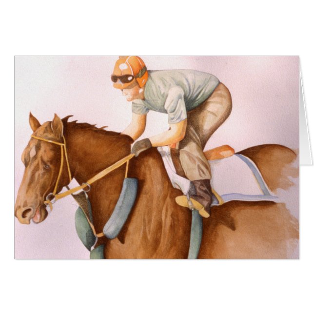 Rennpferd und Jockey (Vorderseite (Horizontal))
