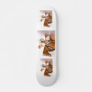 Rennpferd und Jockey Skateboard