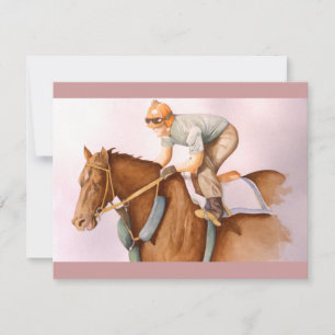 Rennpferd und Jockey WaterColor