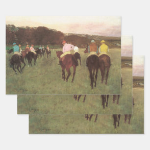 Rennpferde in Longchamp von Edgar Degas Geschenkpapier Set