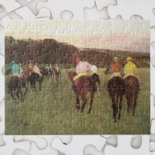 Rennpferde in Longchamp von Edgar Degas Puzzle