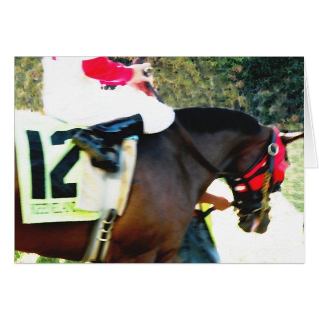 Rennpferdkarte (Vorderseite (Horizontal))