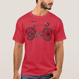 Rennrad mit Sattel T-Shirt