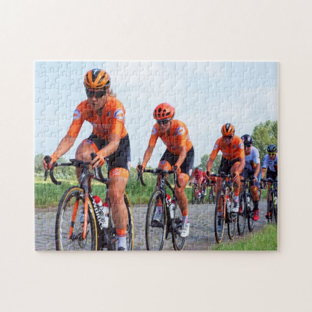 Rennrad-Rennen in Tour de France Jigsaw Puzzle (Horizontal)