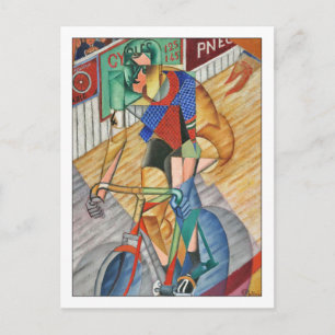 Rennradfahrer von Metzinger Postkarte