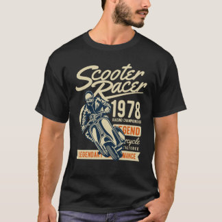 Rennrollerfahrer im Vintage-Retro-Stil T-Shirt