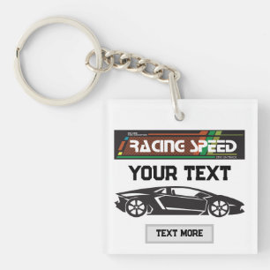Rennsport-Autodesign – Schnelle Motorsportleistung Schlüsselanhänger