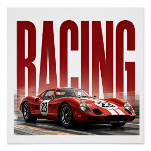 Rennsport-Luxus-Performance-Editorial-Grafik Poster