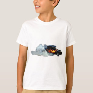 Rennsport-Rauch-Flammendes-Vintage-Auto T-Shirt