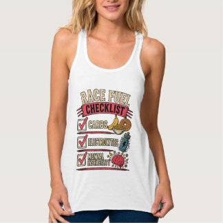 Rennstoff-Checkliste | Lustiger Läufer-Humor Tank Top