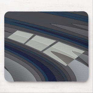 Rennstrecke auf blaugrauem Gleis Mousepad