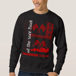 Rennstrecke - Besser kontrollierte Flagge - Auto-R Sweatshirt