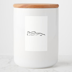 Rennstrecke Zeichnend Silhouette Lebensmitteletikett