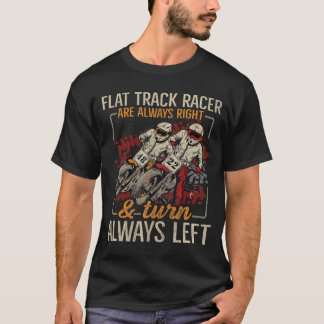 Rennstrecken-Motorraddesign für eine flache Tra T-Shirt