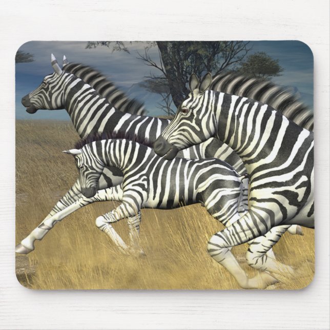 Rennstreifen - Zebra-Maus-Pad Mousepad (Vorne)