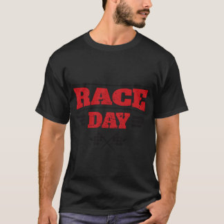 Renntag Auto Rennen Karierte Flagge Retro Retro T-Shirt