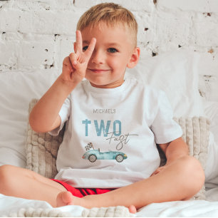 Rennwagen 2. Geburtstag Kleinkind T-shirt