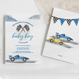 Rennwagen-Baby-Party-Einladungen Einladung