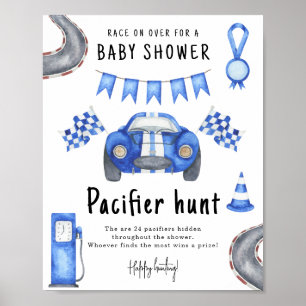 Rennwagen-Baby-Party Lutscher Jagdspiel Poster