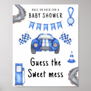 Rennwagen-Baby-Party Rate das süße Durcheinander Poster