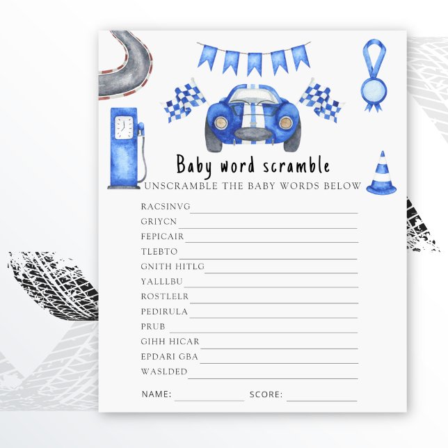 Rennwagen - Baby Word Scramble Game (Von Creator hochgeladen)