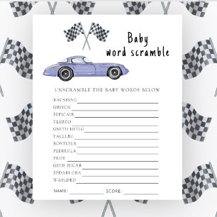 Rennwagen - Baby Word Scramble Game