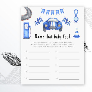 Rennwagen - Benennen Sie das Baby-Food-Spiel