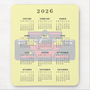 Rennwagen-Design 2026 Kalender-Mauspad Mousepad
