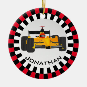 Rennwagen Design Keramik Ornament