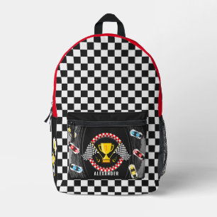 Rennwagen Drifting Trophy Flag Racing Championship Bedruckter Rucksack