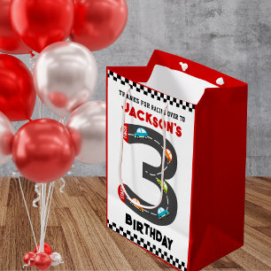 Rennwagen Dritter Geburtstag Kinder Party Mittlere Geschenktüte