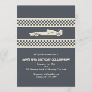 Rennwagen-Einladung Einladung
