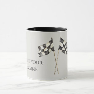 Rennwagen-Flaggen Tasse