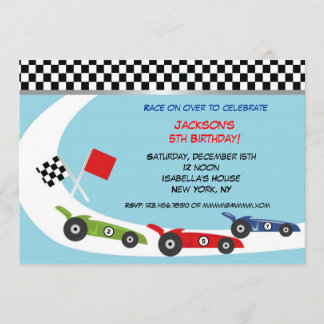 Rennwagen-Geburtstags-Einladungen Einladung