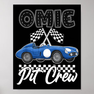 Rennwagen-Geburtstagsfeier Rennfamilie Omie-Pit Poster