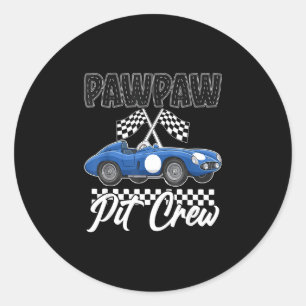 Rennwagen-Geburtstagsfeier Rennfamilie Pawpaw-Grub Runder Aufkleber