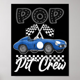 Rennwagen-Geburtstagsfeier-Rennfamilie-Pop-Pit-Cre Poster