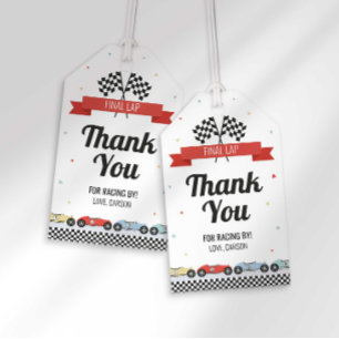 Rennwagen-Geburtstagsgeschenk-Tags Geschenkanhänger