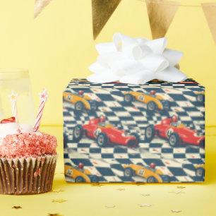 Rennwagen-Geburtstagsgeschenkverpackung Geschenkpapier