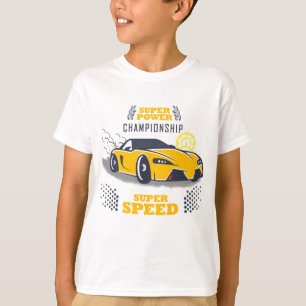 Rennwagen gelb T-Shirt