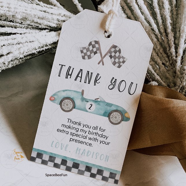Rennwagen-Geschenketiketten bevorzugen Zwei schnel Geschenkanhänger ( Two fast gift tag,Birthday favor tags,Party Racing car,gift tag,Thank you tag,vintage car tag,
)