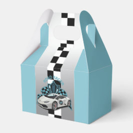 Rennwagen grün, schwarz und weiß Gefallen Box Geschenkschachtel