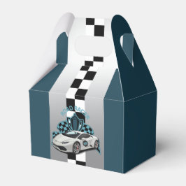 Rennwagen grün, schwarz und weiß Gefallen Box Geschenkschachtel