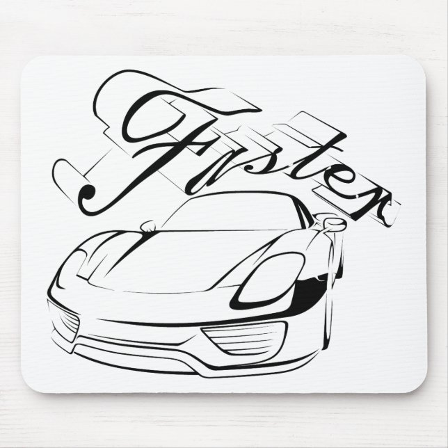 Rennwagen in Tribals Mousepad (Vorne)