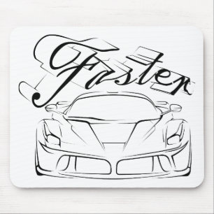 Rennwagen in Tribals Mousepad