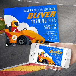 Rennwagen jeden Alters Geburtstagspartei Einladung