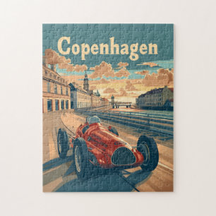 Rennwagen Kopenhagen Vintage Puzzle