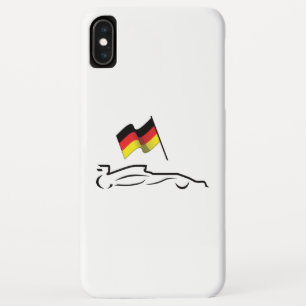 Rennwagen-Linienzeichnung mit deutscher Flagge Case-Mate iPhone Hülle