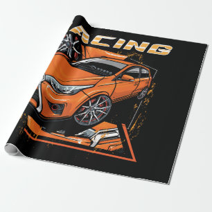 Rennwagen _ Motor (101) Geschenkpapier
