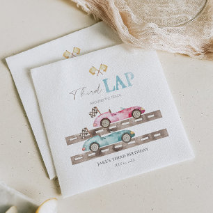 Rennwagen Napkins zum gemeinsamen Geburtstag Serviette